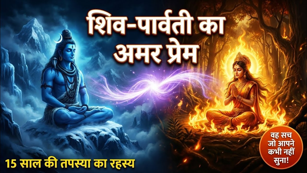 शिव-पार्वती मिलन की संपूर्ण कहानी | 15 साल तपस्या से विवाह तक | Shiv Parvati Complete Story
