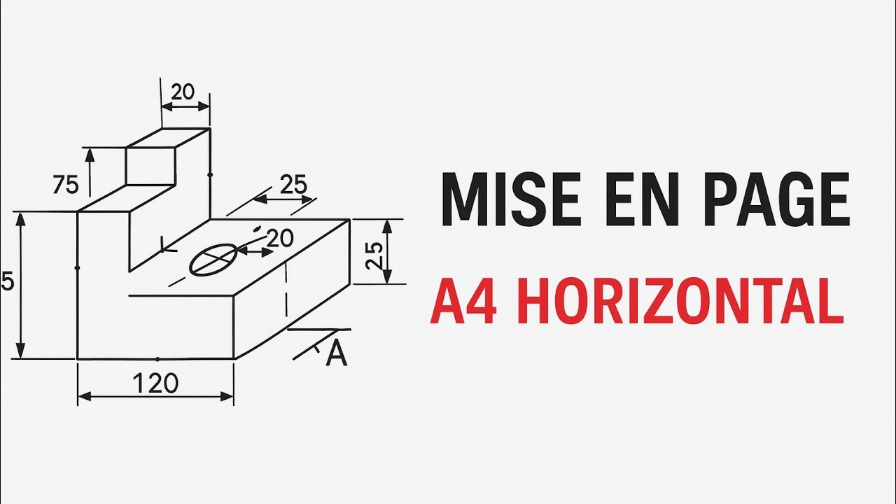 Mise en page format A4 horizontal dessin technique, dessin industriel, indiamaroo movies