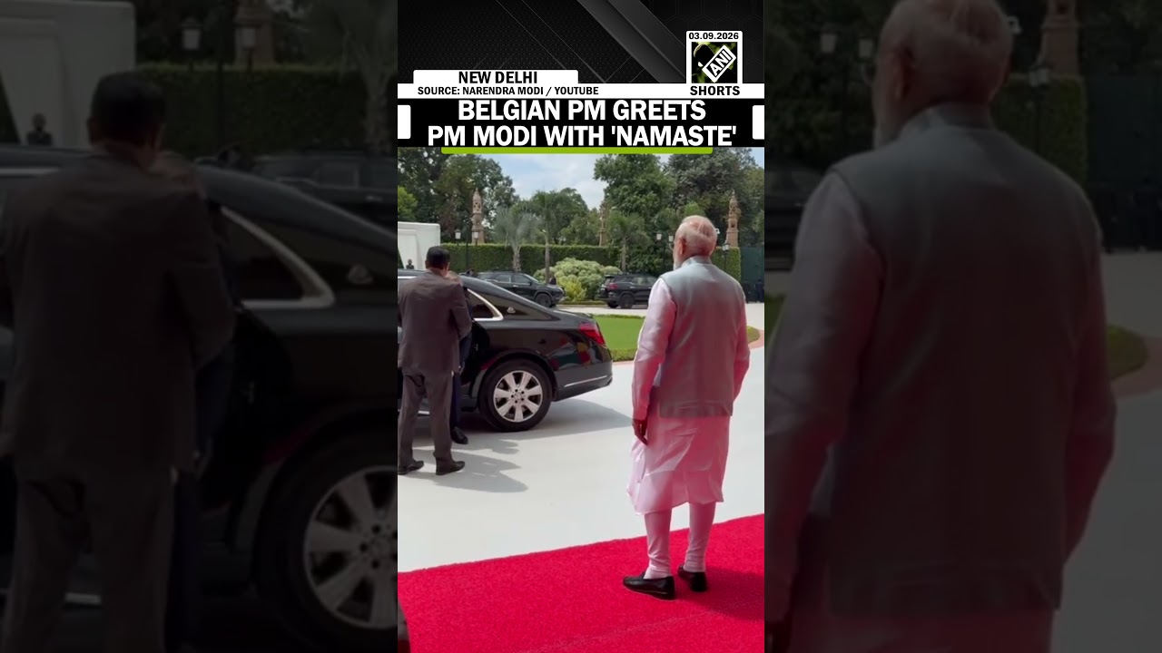 Belgian PM Bart De Wever greets PM Modi with 'Namaste' at Hyderabad House