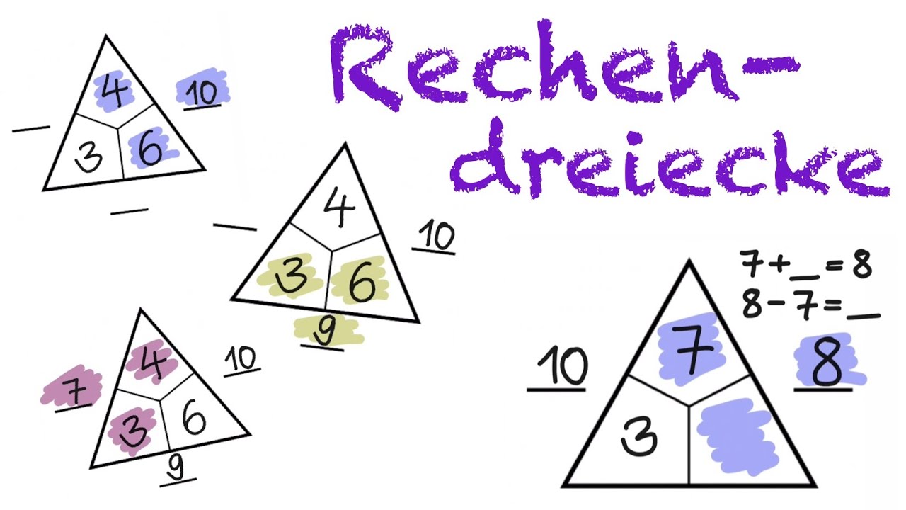 Rechendreiecke Mathe Klasse 1 | Grundschule Addition und Subtraktion