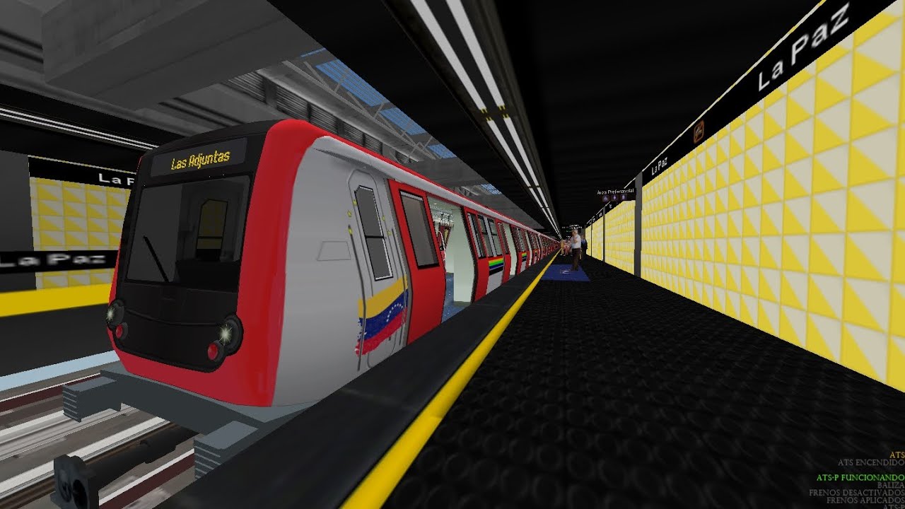 Openbve Línea 2/4 del metro de Caracas desde Zona rental Hasta Antimano con el Alstom metrópolis 3D