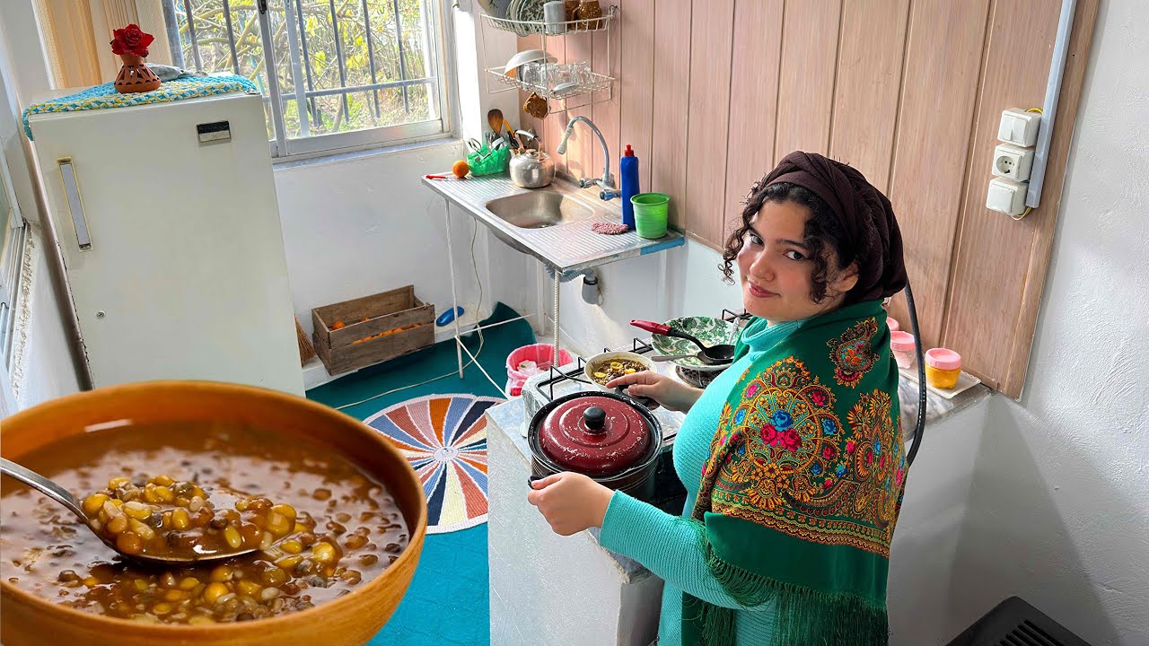 Village Style Lentil Stew | Traditional Rustic Food with Simple Ingredients