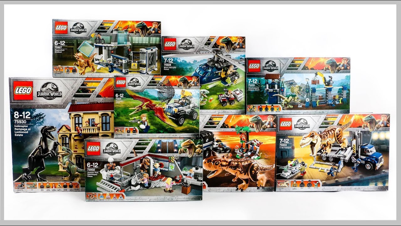 ALL LEGO Jurassic World Fallen Kingdom Compilation/Collection Speed Build