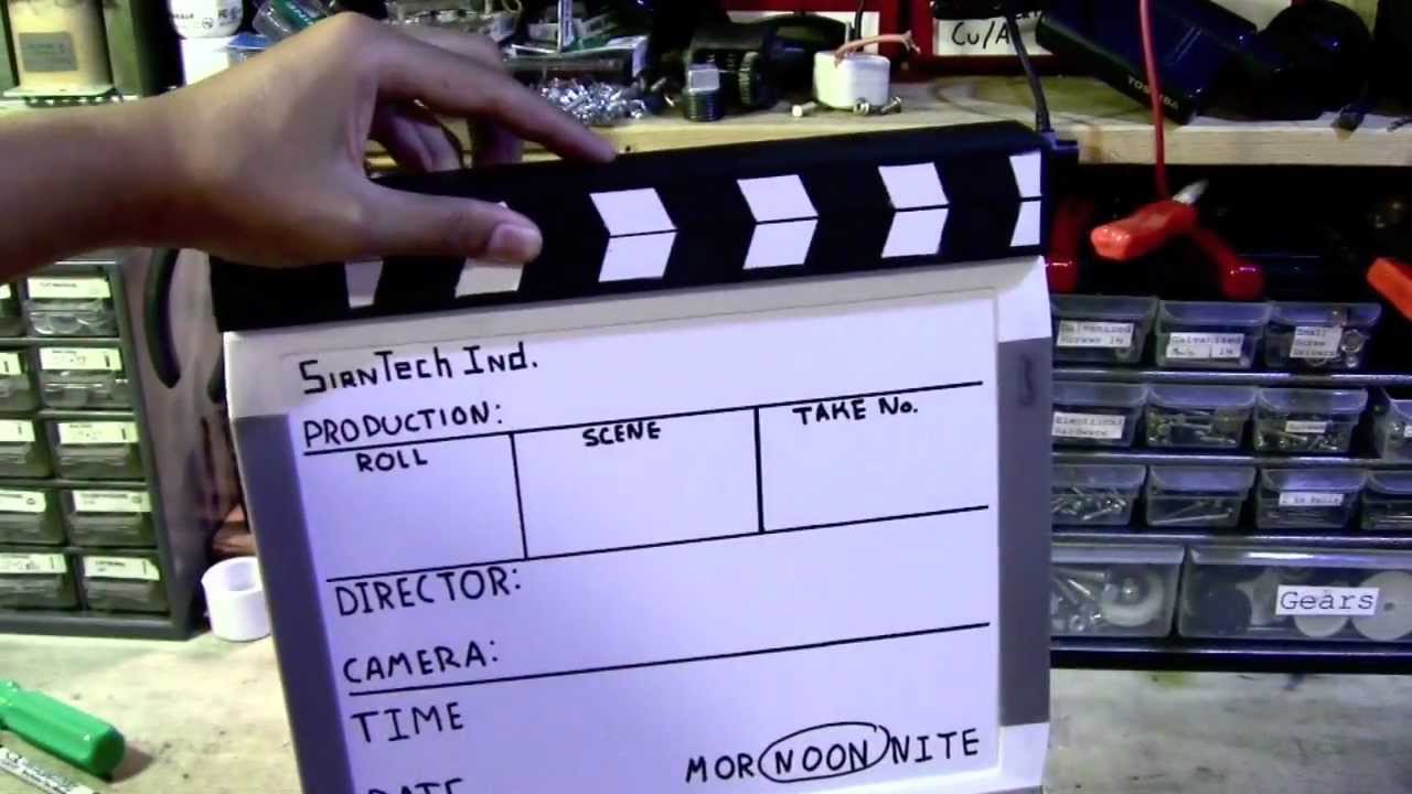 Homemade Clapper Board/Film Slate Movie Making Tools