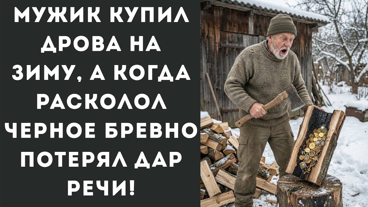 Мужик купил дрова на зиму, а когда расколол бревно потерял дар речи!