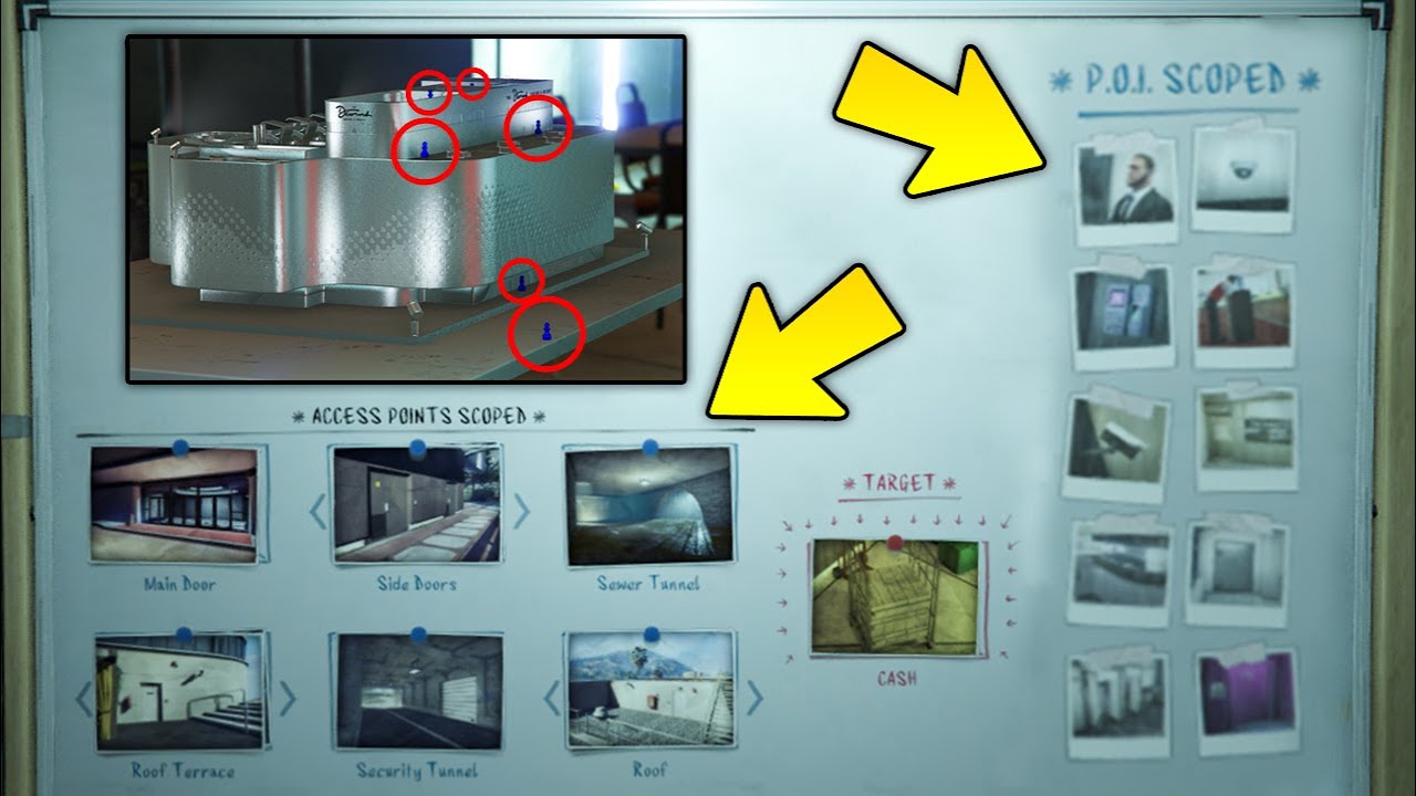 GTA Online ALL CASINO HEIST SCOUTING CLUES - 6 Access Point Locations & 10 Points of Interest
