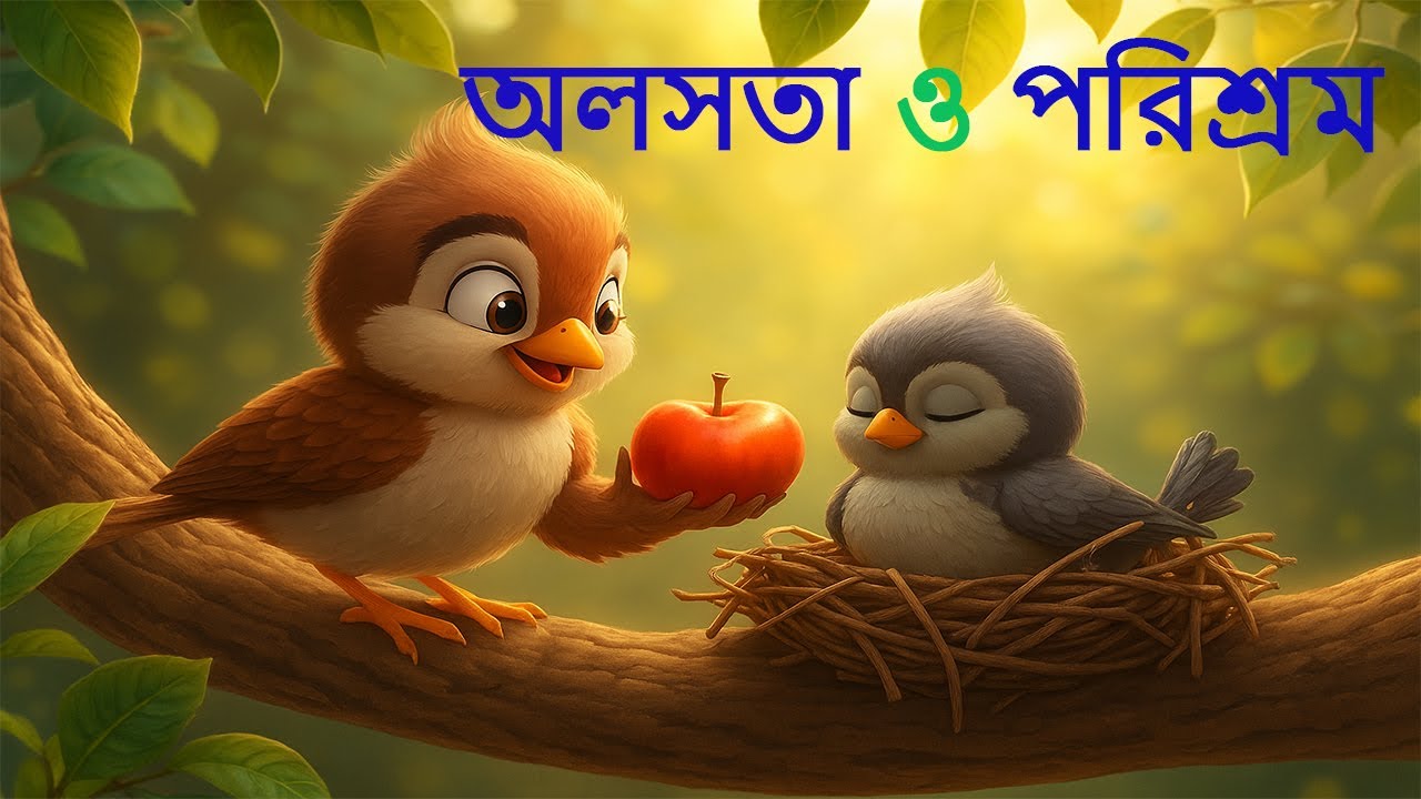 অলসতা ও পরিশ্রমের মধ্যে লুকিয়ে থাকা রহস্য | Bangla Cartoon | Moral Storie |Bengali Animation Story