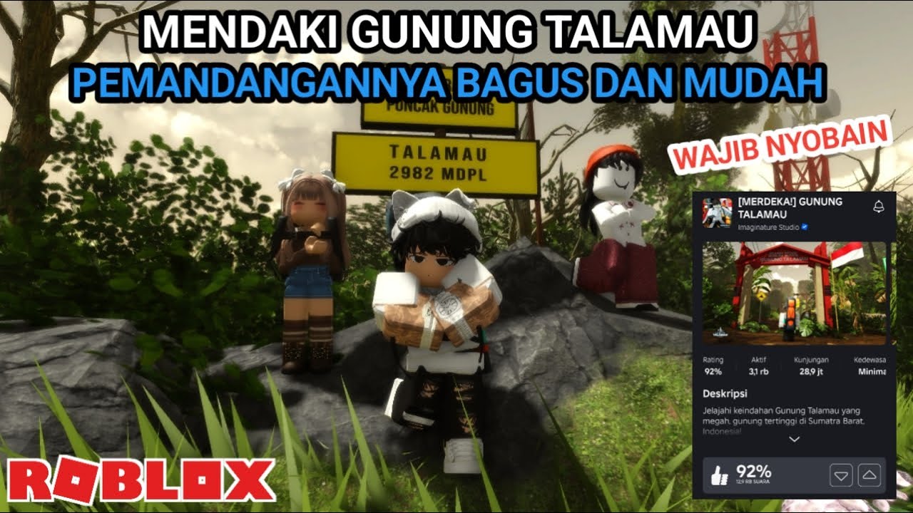 Pendakian Gunung Talamau, Mudah Dan Pemandangan Yang Indah| Roblox Indonesia