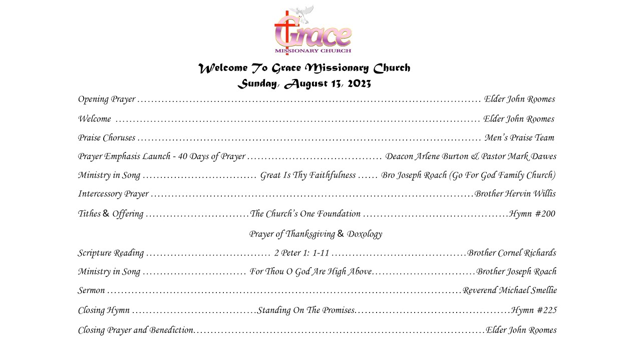 Worship Service, Men's Sunday, 13 August 2023