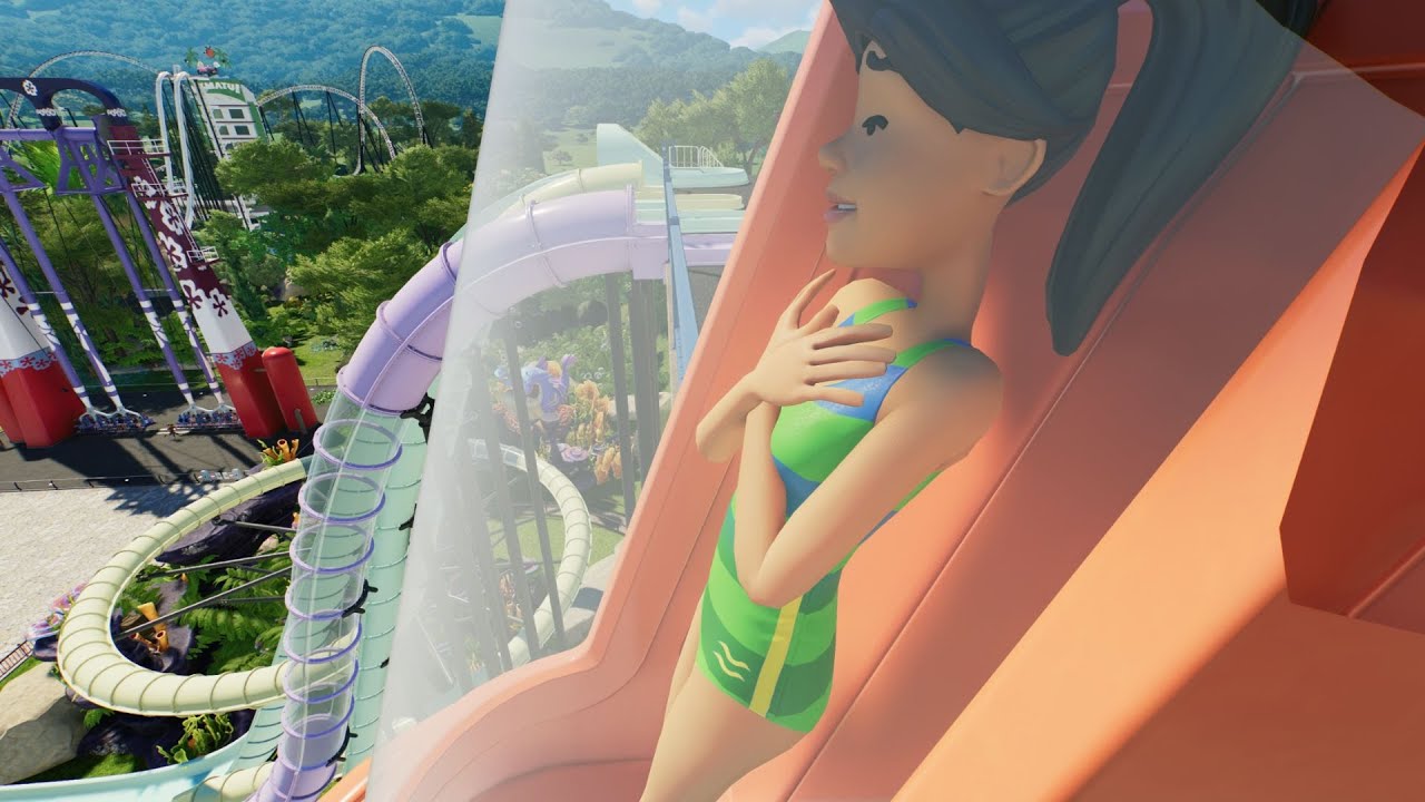 Coconut Pleasure Beach Riding All Waterslides Planet Coaster 2