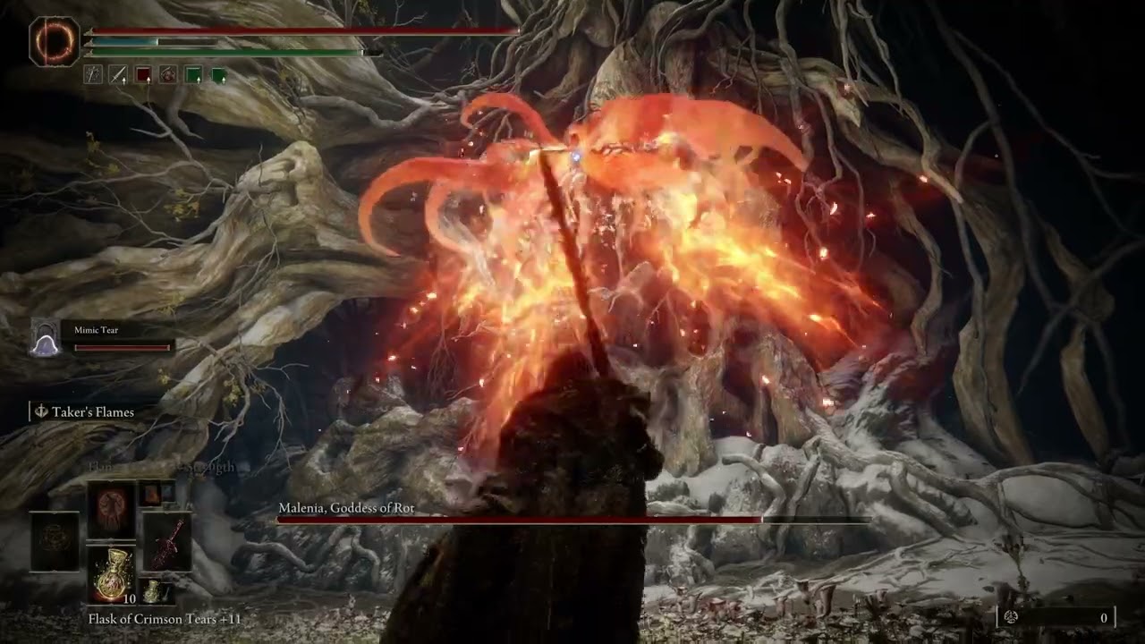 Elden Ring Beat Malenia with Blasphemous Blade Strength Build