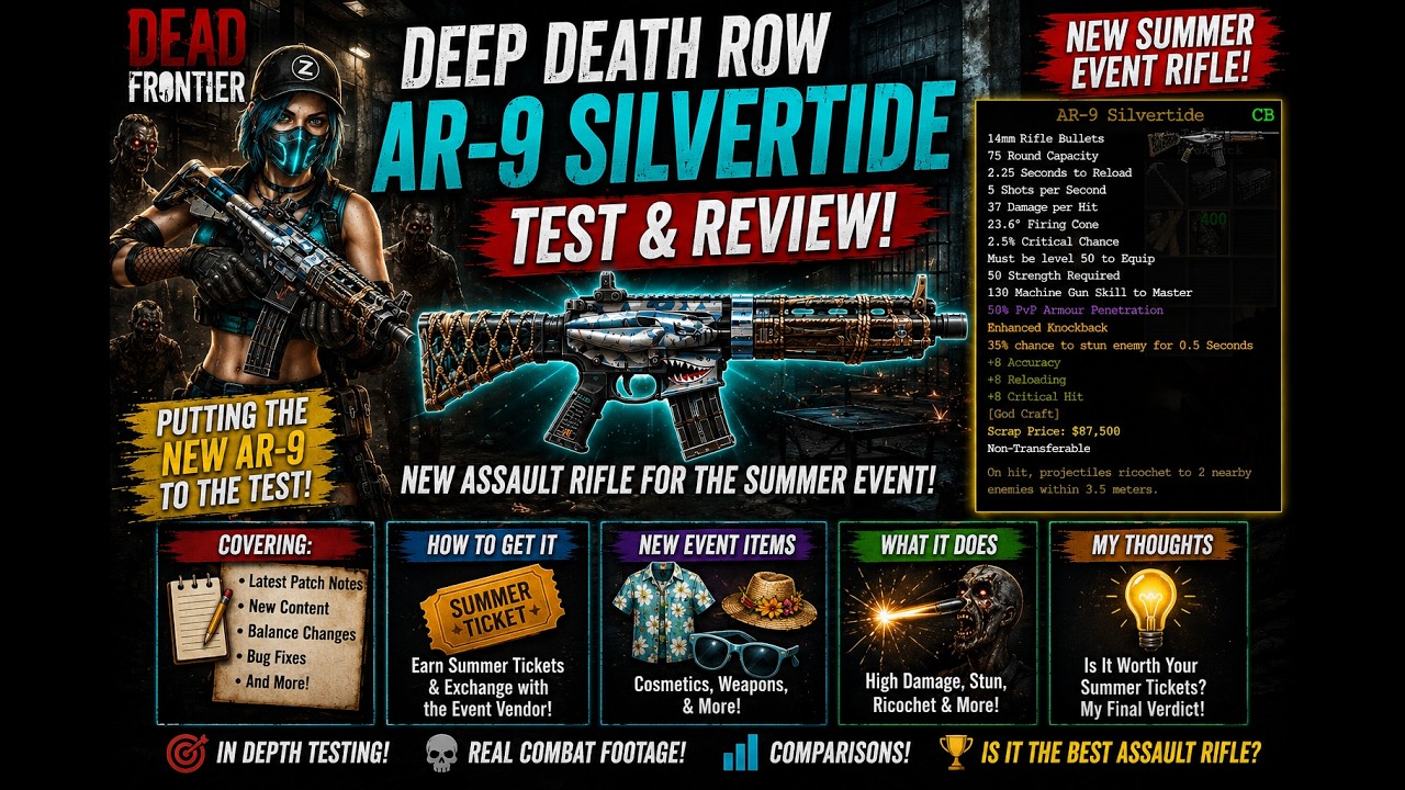 Dead Frontier: обзор AR-9 Silvertide! Стоит ли он ваших летних билетов?