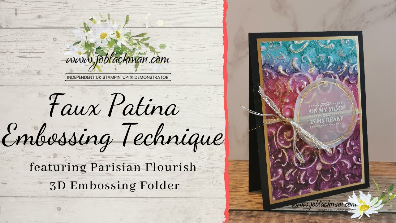 Faux Patina Embossing Technique by Jo Blackman Papercraft