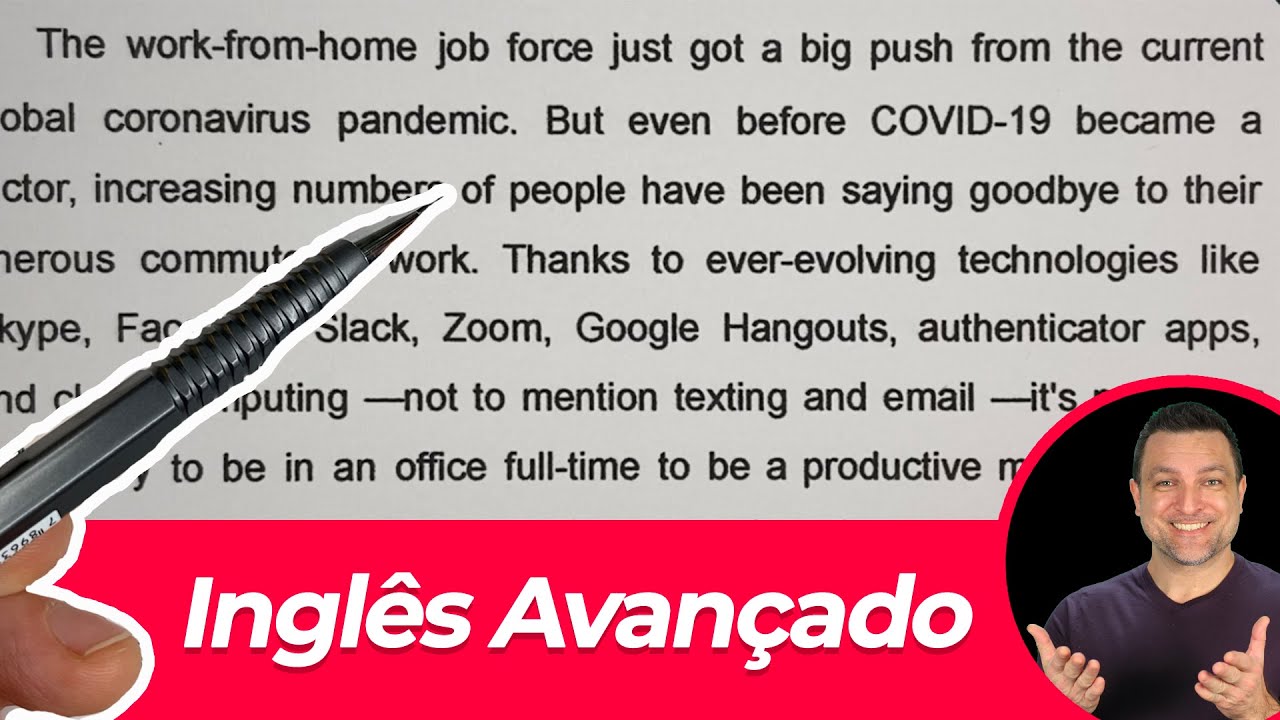 SE ENTENDER ESTE TEXTO EM INGLÊS VOCÊ TEM NÍVEL AVANÇADO