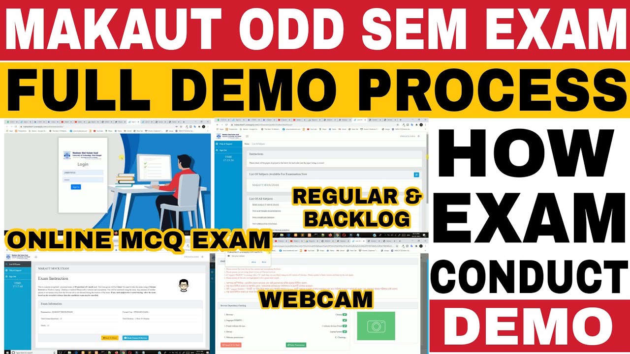 MAKAUT ODD SEM EXAM FULL DEMO PROCESS | HOW TO CONDUCT ONLINE MCQ EXAM | FULL PROCESS | MUST WATCH.