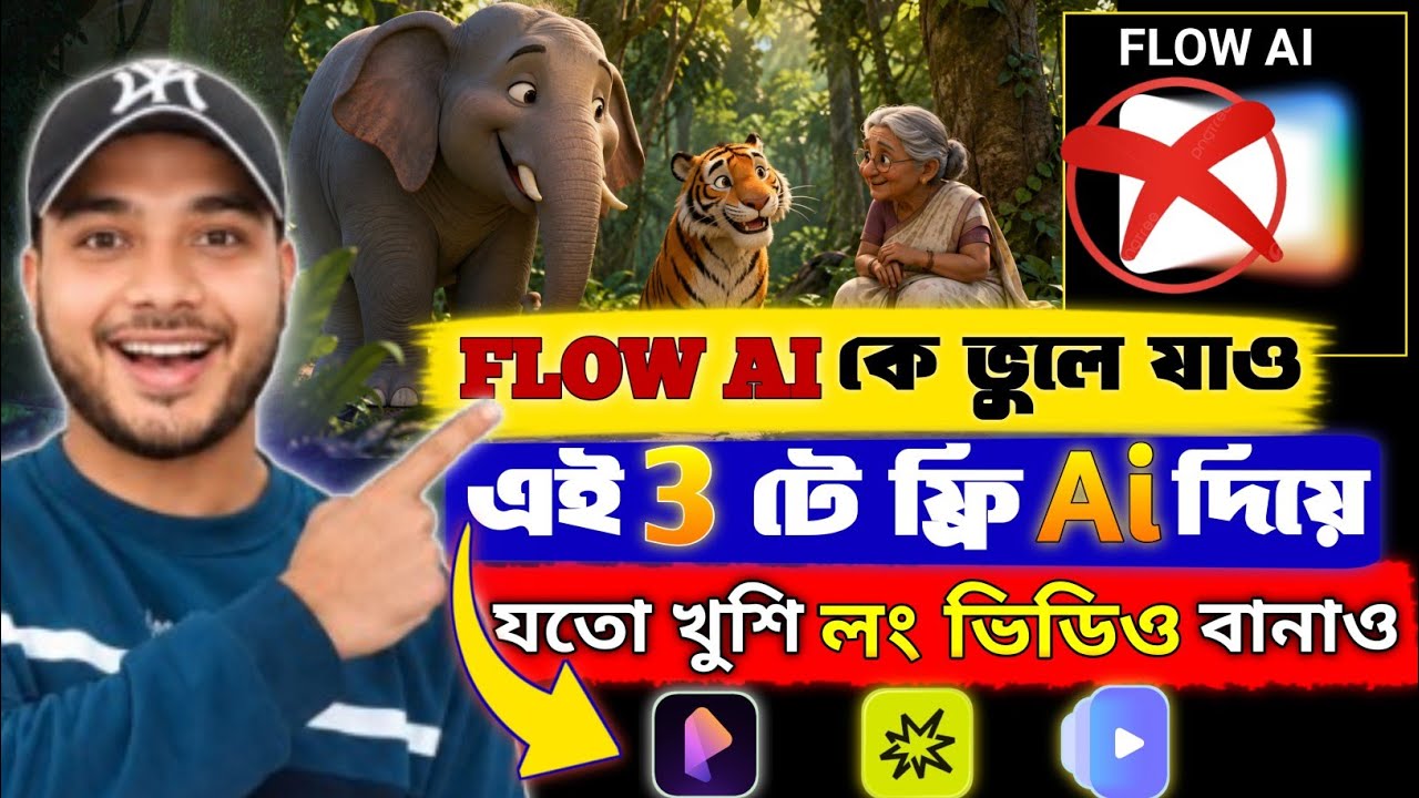 Google Flow কে ভুলে যাও! 😱এই 3 টে AI Tools দিয়ে ফ্রিতে Long ভিডিও বানাও | image to video ai free 
