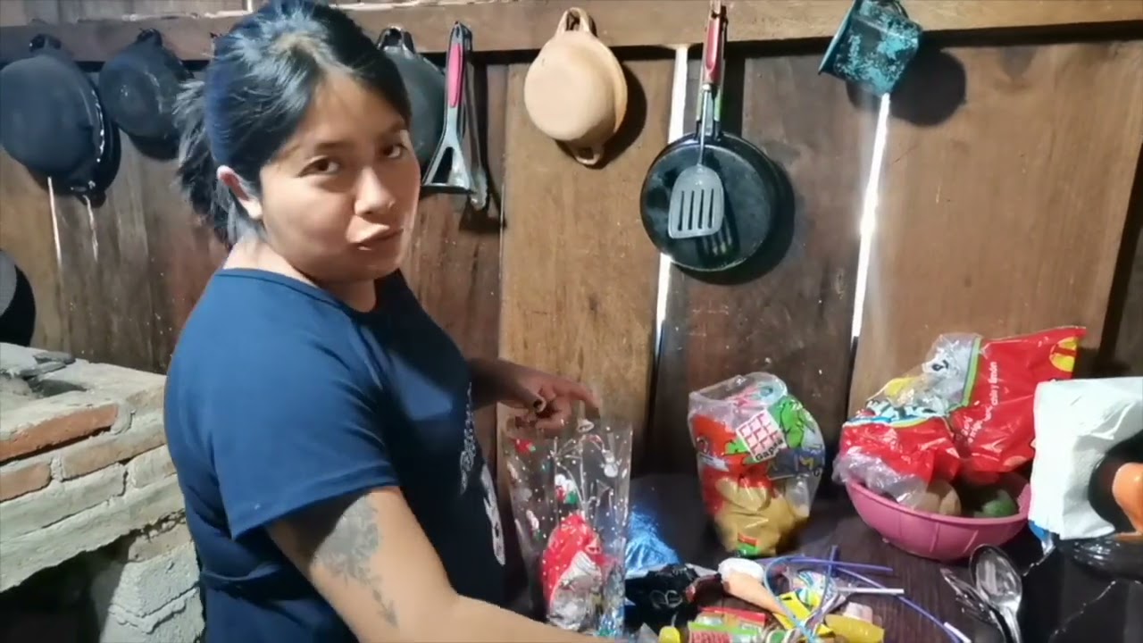 Hicimos un pequeño convivió con los niños de mi pueblo, muchos vienen a visitarme