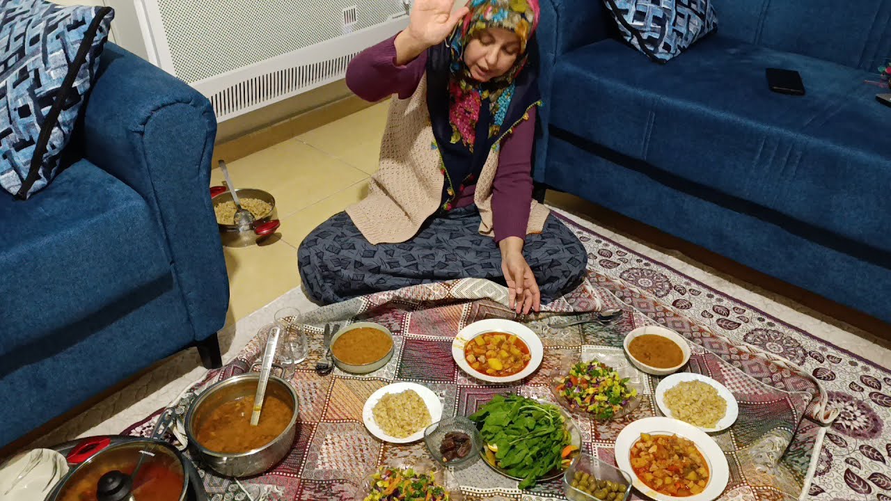 BUGÜN HAVA ÇOK GÜZELDİ İLK İFTAR MENÜSÜ 3 ÇEŞİTLİ İFTAR YEMEĞİ 