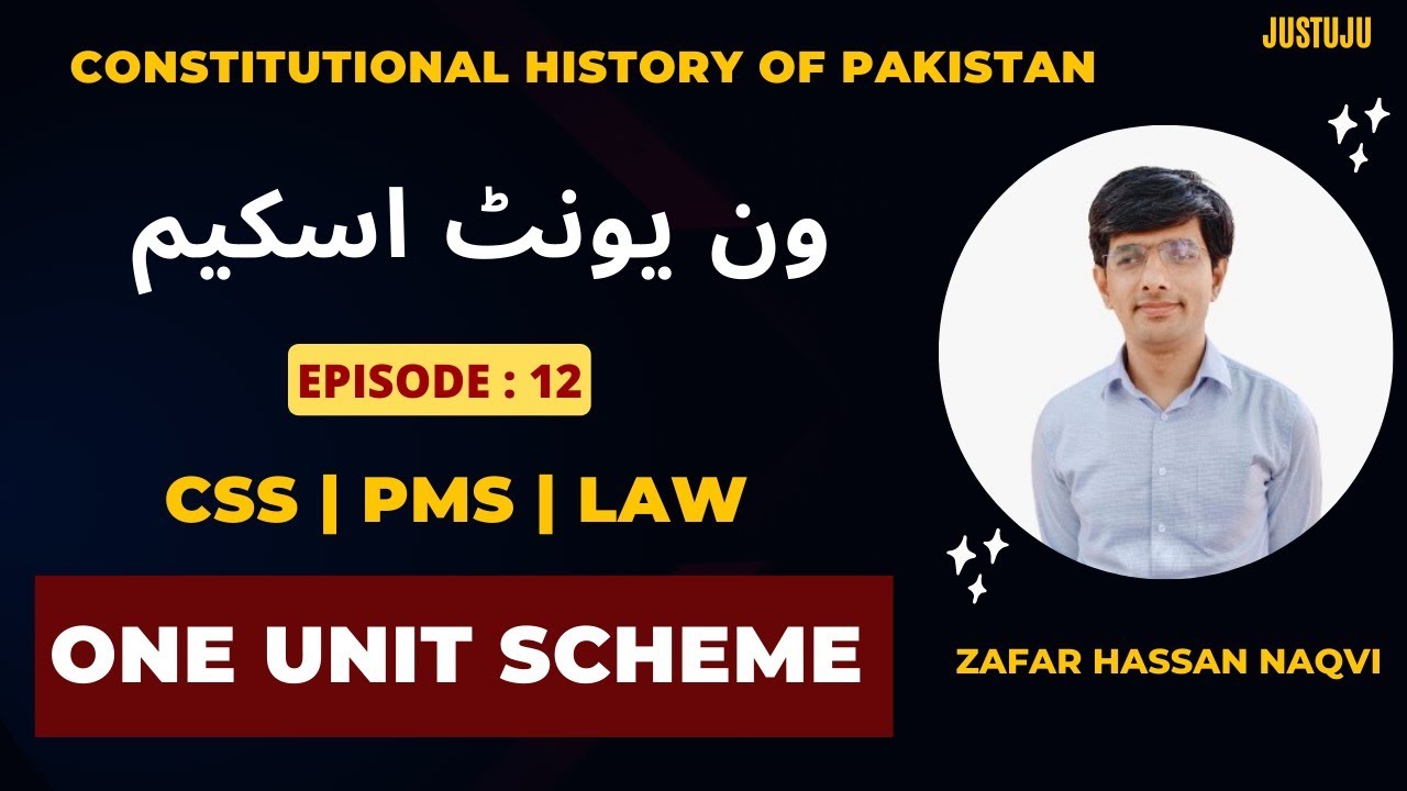 Constitutional History of Pakistan: Episode 12: One Unit Scheme | Zafar Hassan Naqvi | Justuju