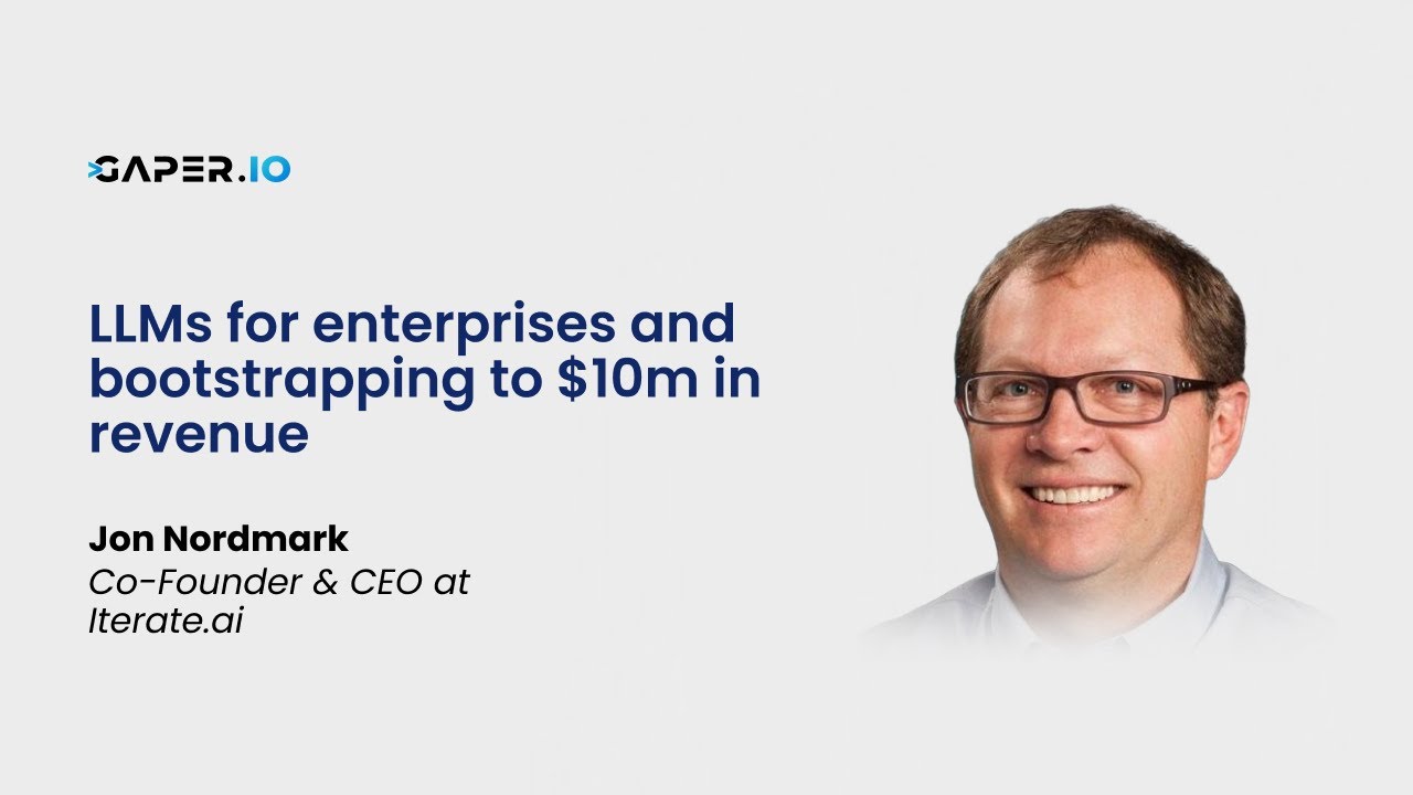 Jon Nordmark, Co-Founder and CEO of Iterate.ai talks about AI and LLM solutions for enterprises.
