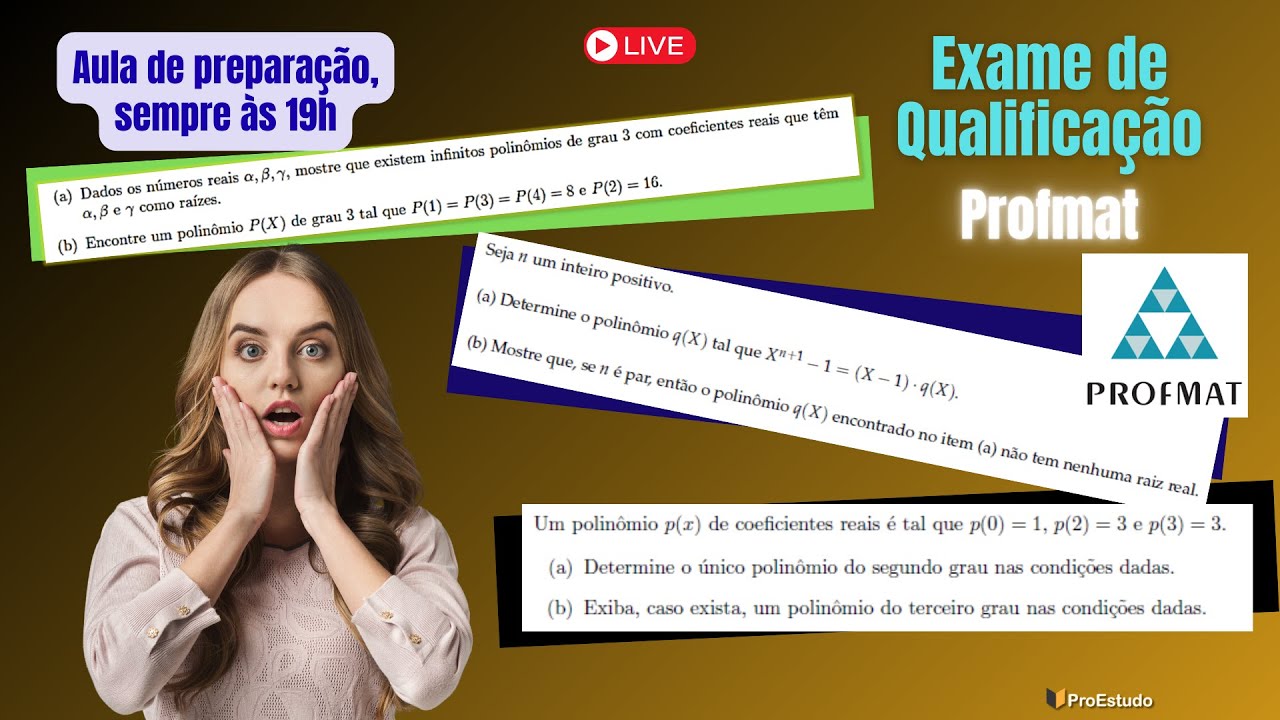Aula de preparação ao ENQ - Exame de Qualificação sobre Polinômios