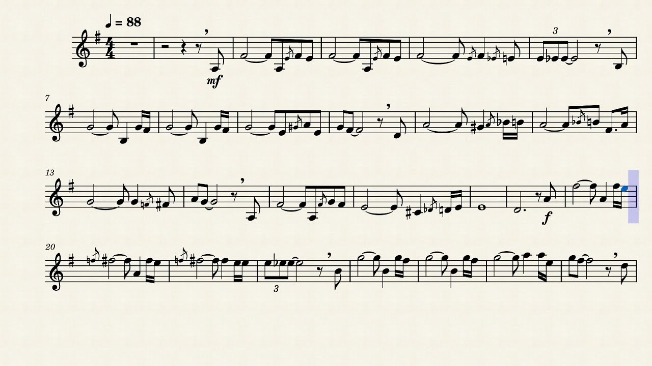 My Way - Trumpet Solo (Transcription)