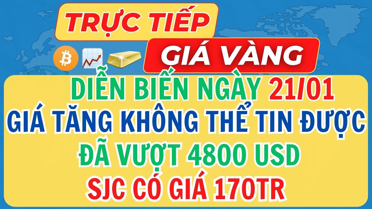 🔴Trực Tiếp Giá Vàng Sáng 21/1/2026 - Giá Vàng 9999 SJC Vàng Thế Giới Mới Nhất #giavang #sjc #9999