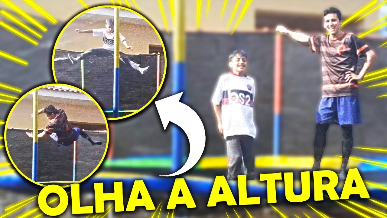 DESAFIO DO MORTAL NA CAMA ELÁSTICA, UM SE MACHUCOU FEIO ?