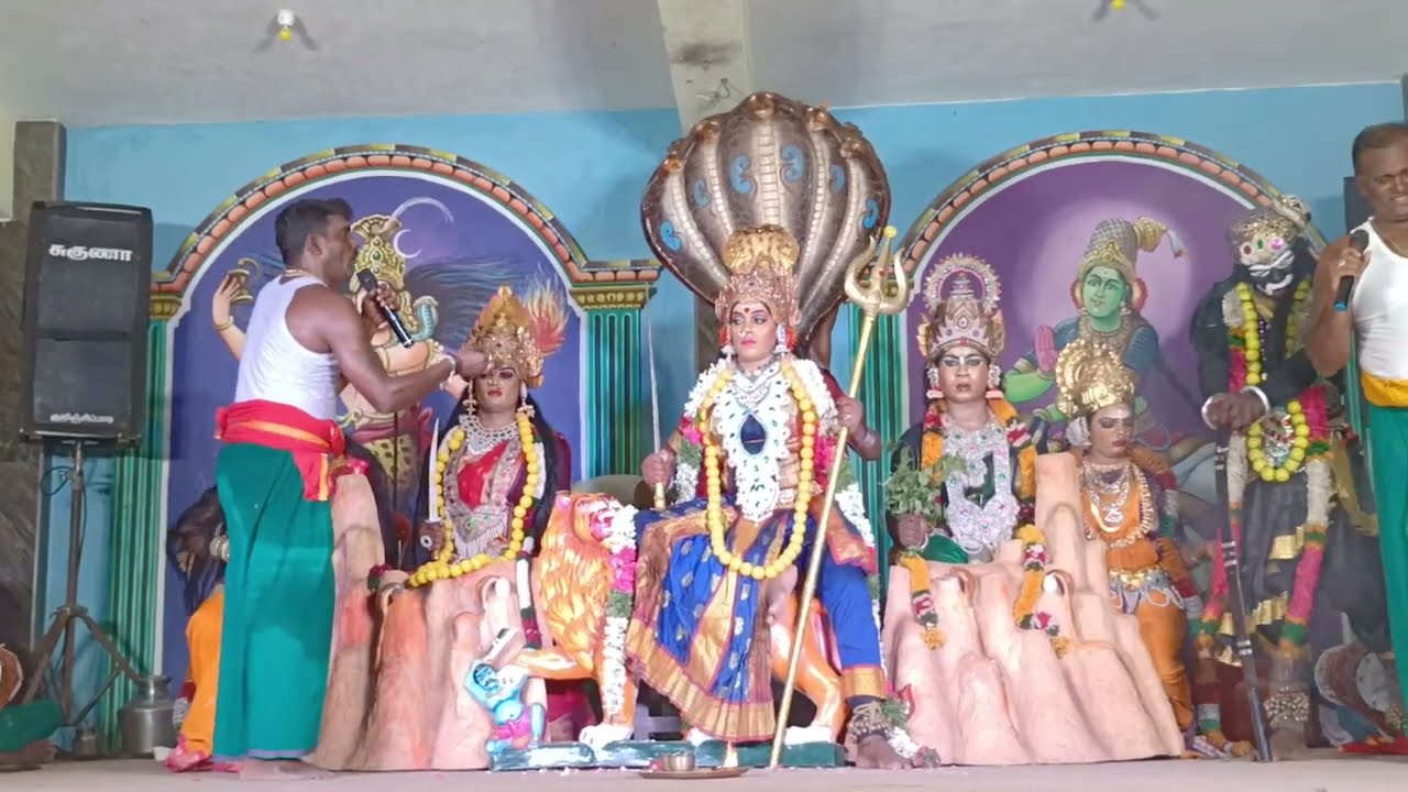 அங்காளம்மன் அழைப்பு சிங்கத்தின் மீது ஆவேசமாக ஆடும் அங்காளி | பம்பைசெந்தில் பூசாரிப்பாட்டு