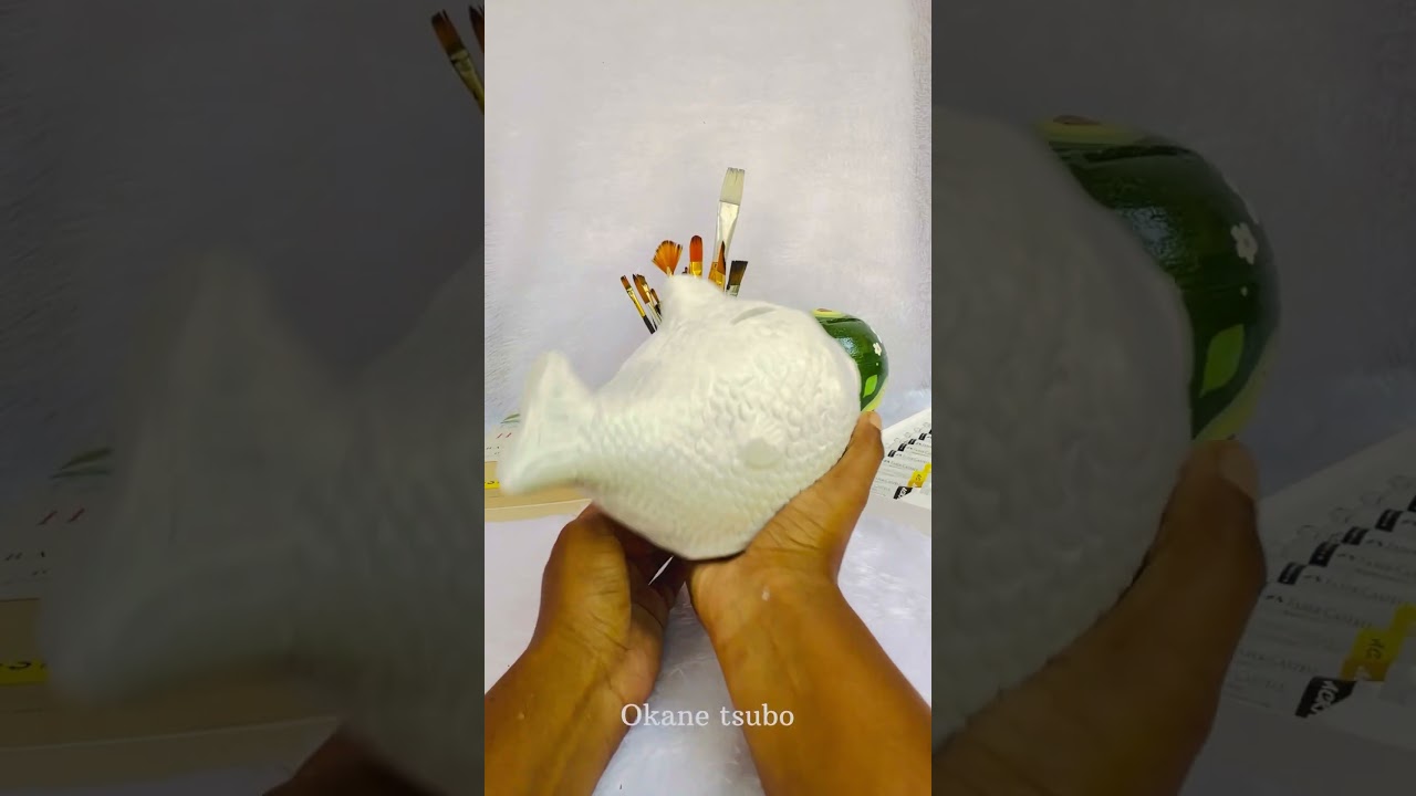 Fish clay money pot 🐟💕🫶 | Okane tsubo|