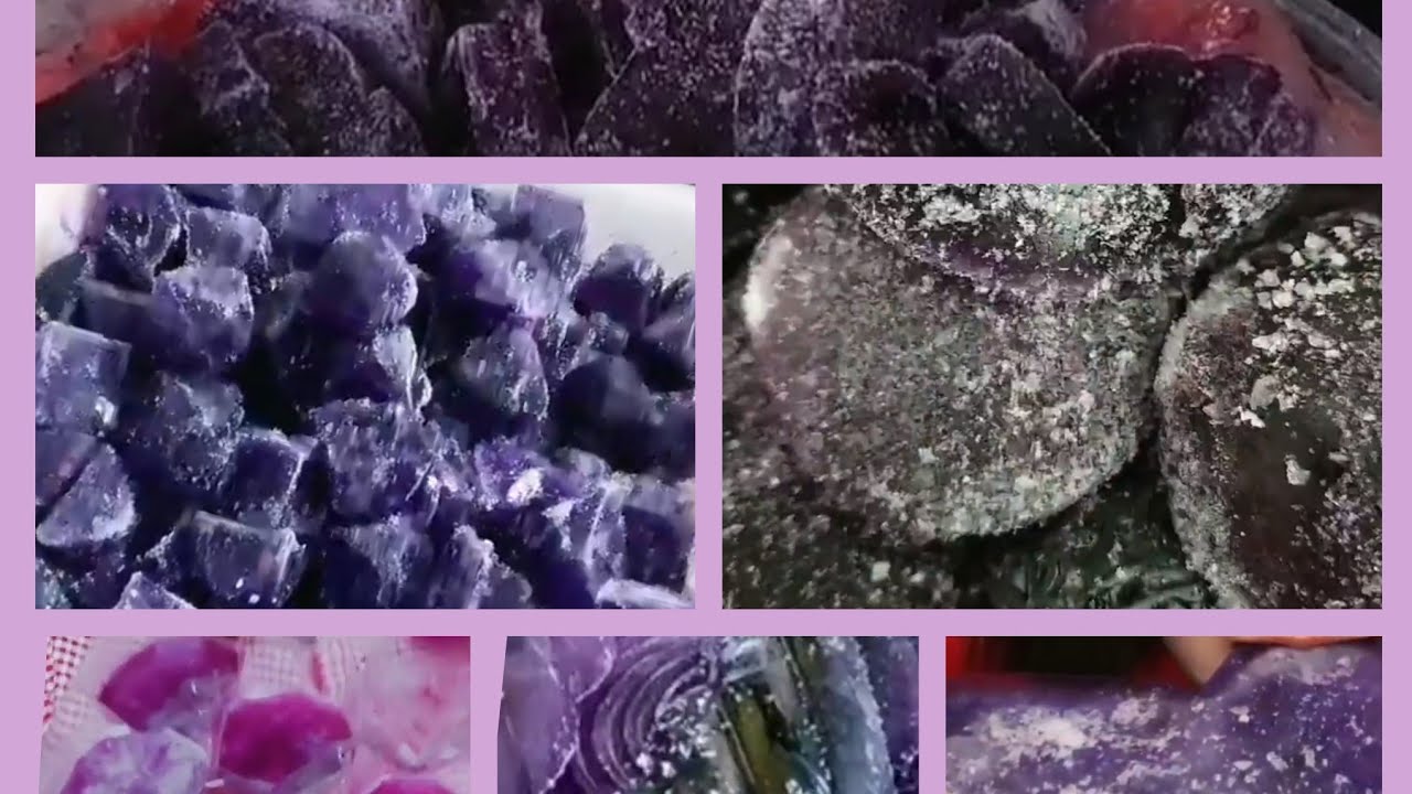 Purple hard ice eating ♡ asmr ice 💙🧊💦 @lovelyhardiceeating614