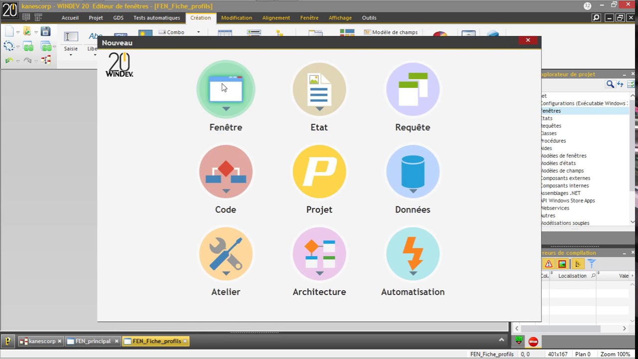 #1 Création des profils utilisateurs sur windev