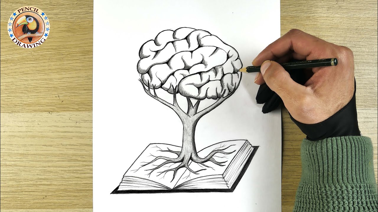 how to draw |  Science Day Drawing | pencil drawing | رسم بقلم الرصاص  | رسم كتاب | Arts Academy HD