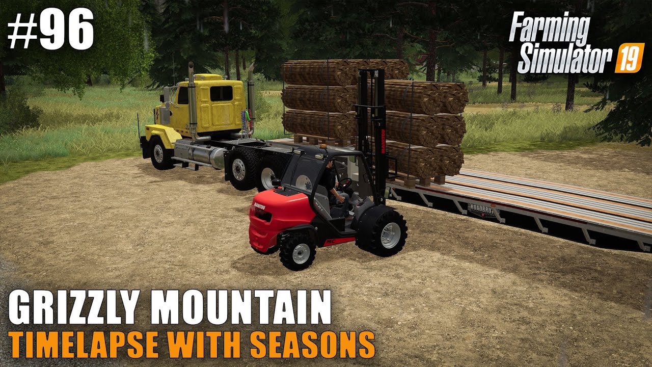 Grizzly Mountain Timelapse #96 Loading Pallets & Planting Crops, Farming Simulator 19 Seasons