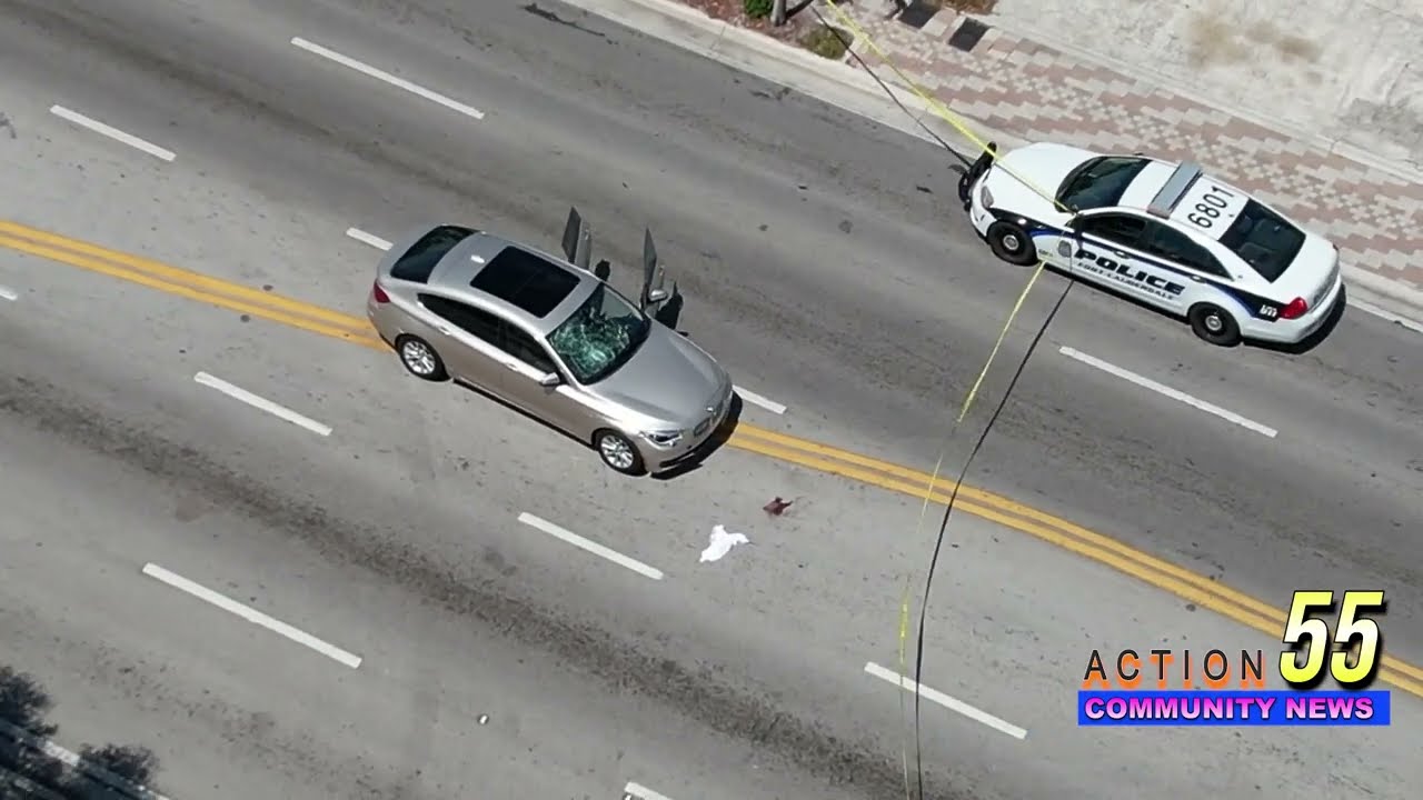 Woman riding bike hit by BMW, rushed to hospital active crime in Sistrunk, Fort Lauderdale!