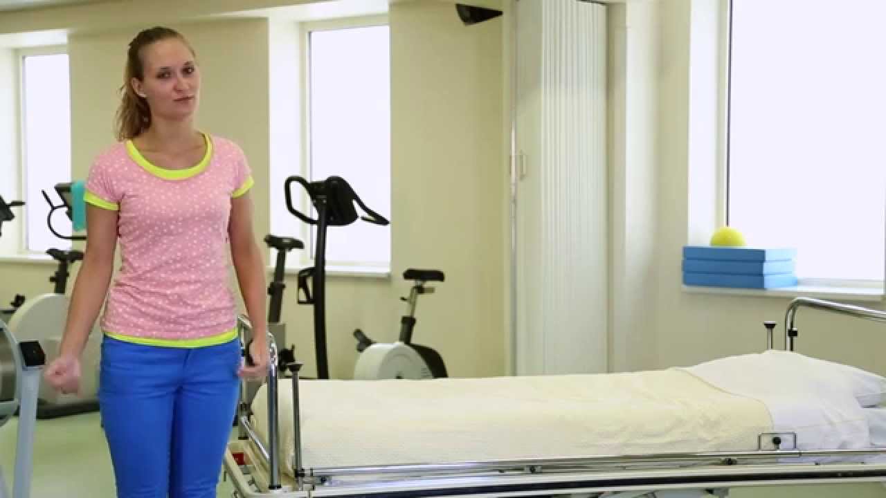Bewegen na een heupoperatie. In en uit bed komen