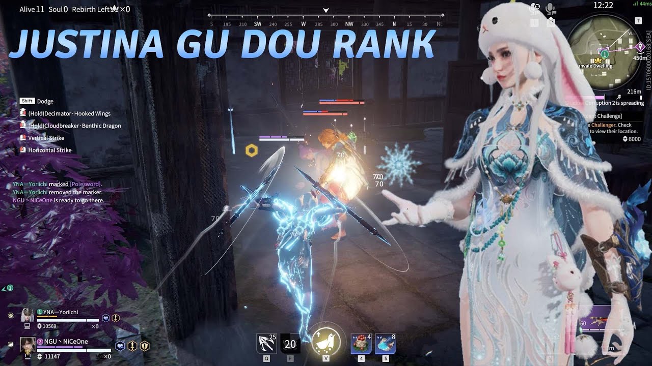 Justina Gu Dou Rank Naraka Gameplays Ep.204 #narakabladepoint #niceonegaming
