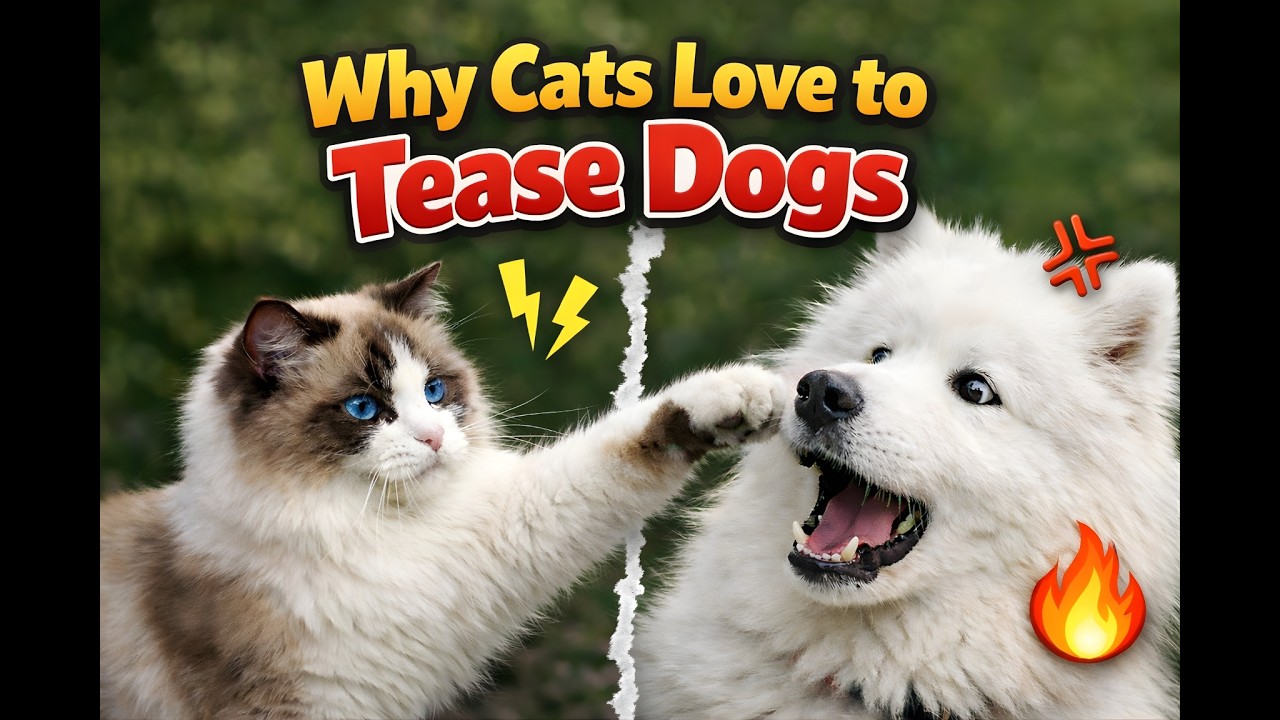 Why Cats Love to Tease Dogs 😼🐶 🔥