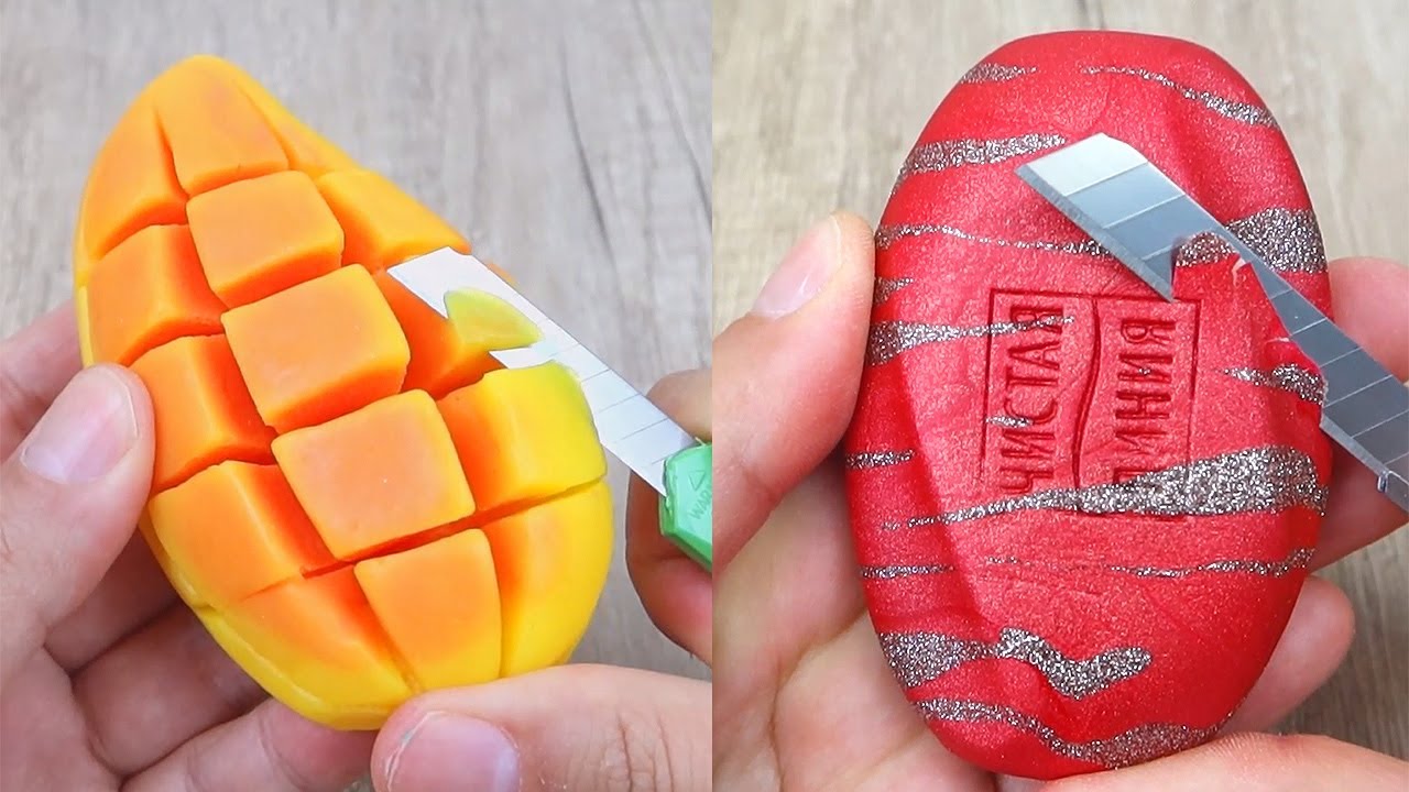 Relaxing Soap Cutting ASMR. Satisfying Soap and lipstick cutting. Corte de jabón - 1067