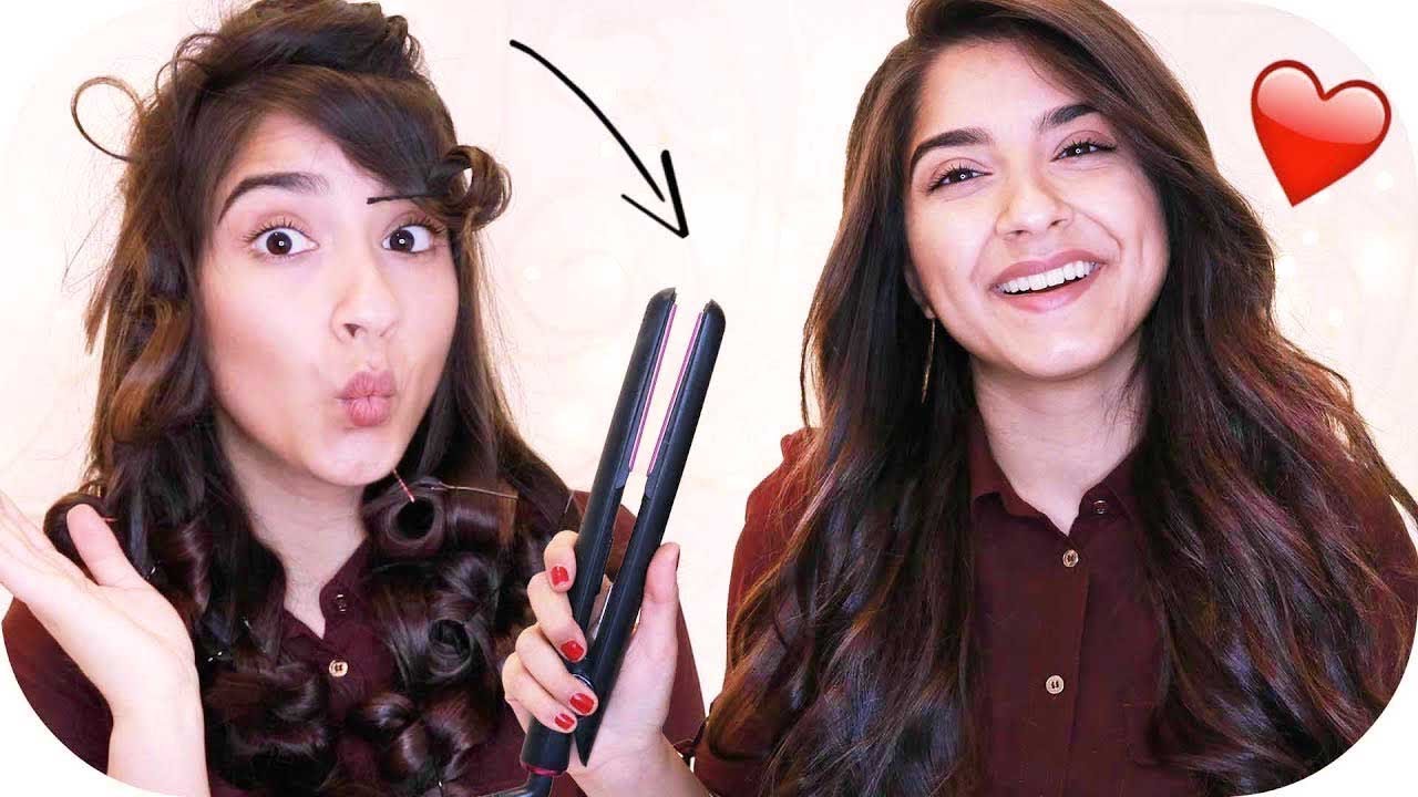 SCHNELL & EINFACH - Locken mit GLÄTTEISEN für ANFÄNGER - So bekommst du Volumen!  | Sanny Kaur