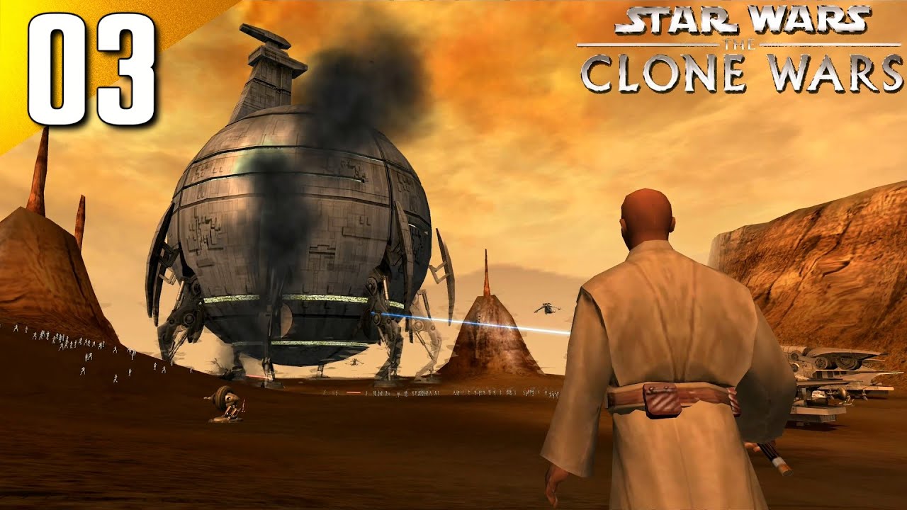 The Clone Wars: 100% (Jedi Master) Walkthrough Part 3 - The Battle of Geonosis (No Commentary)