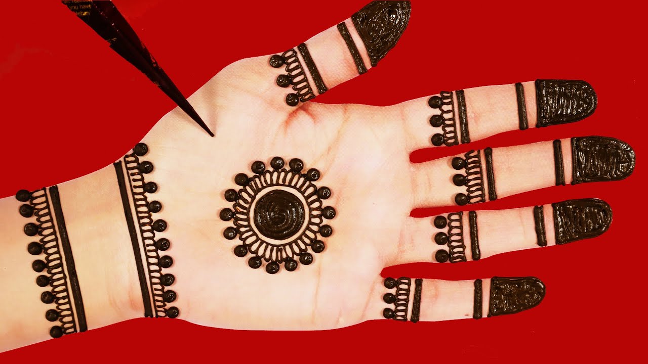 Eid Special Mehandi Design - Simple Gol Tikki Mehndi Designs For Hands - Mehandi Design - Eid Mehndi