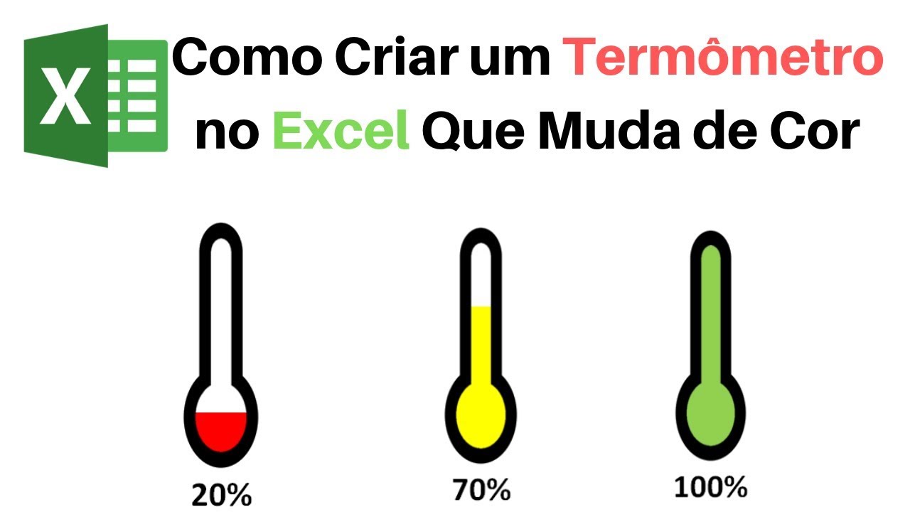 Excel - Como Criar um Gráfico de Termômetro Que Muda de Cor