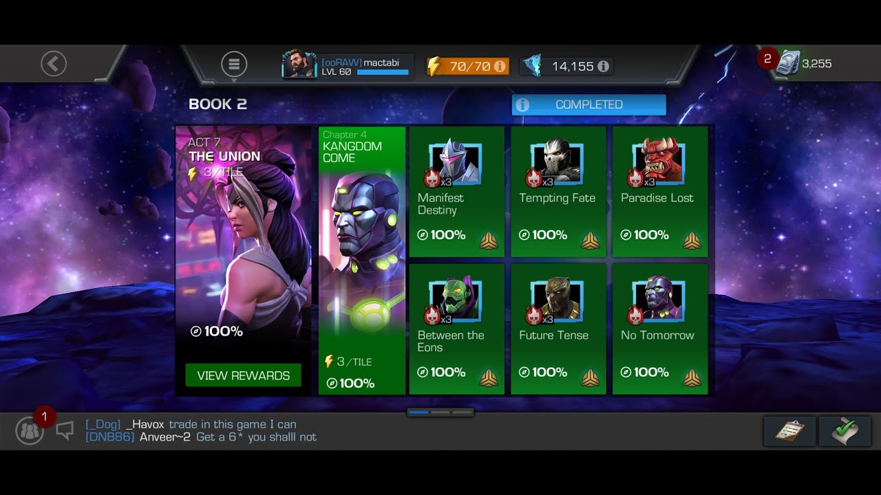 Act 7.4 completion and exploration reward opening | Marvel Contest of Champions