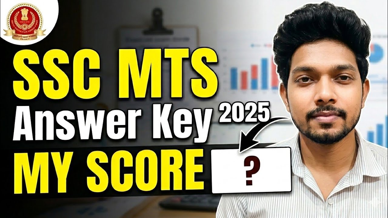 SSC MTS 2025-2026 ANSWER KEY OUT🔥 MY SCORE CARD🙂 #ssc #sscmts #competitiveexams 