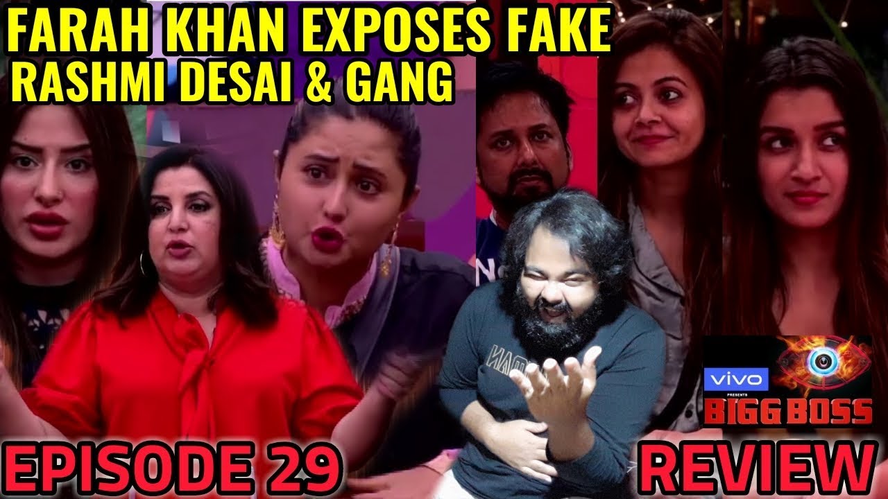 BIGG BOSS SEASON 13 | EPISODE 29 | 28th OCTOBER 2019 | REVIEW | FARAH KHAN EXPOSES FAKE RASHMI GANG