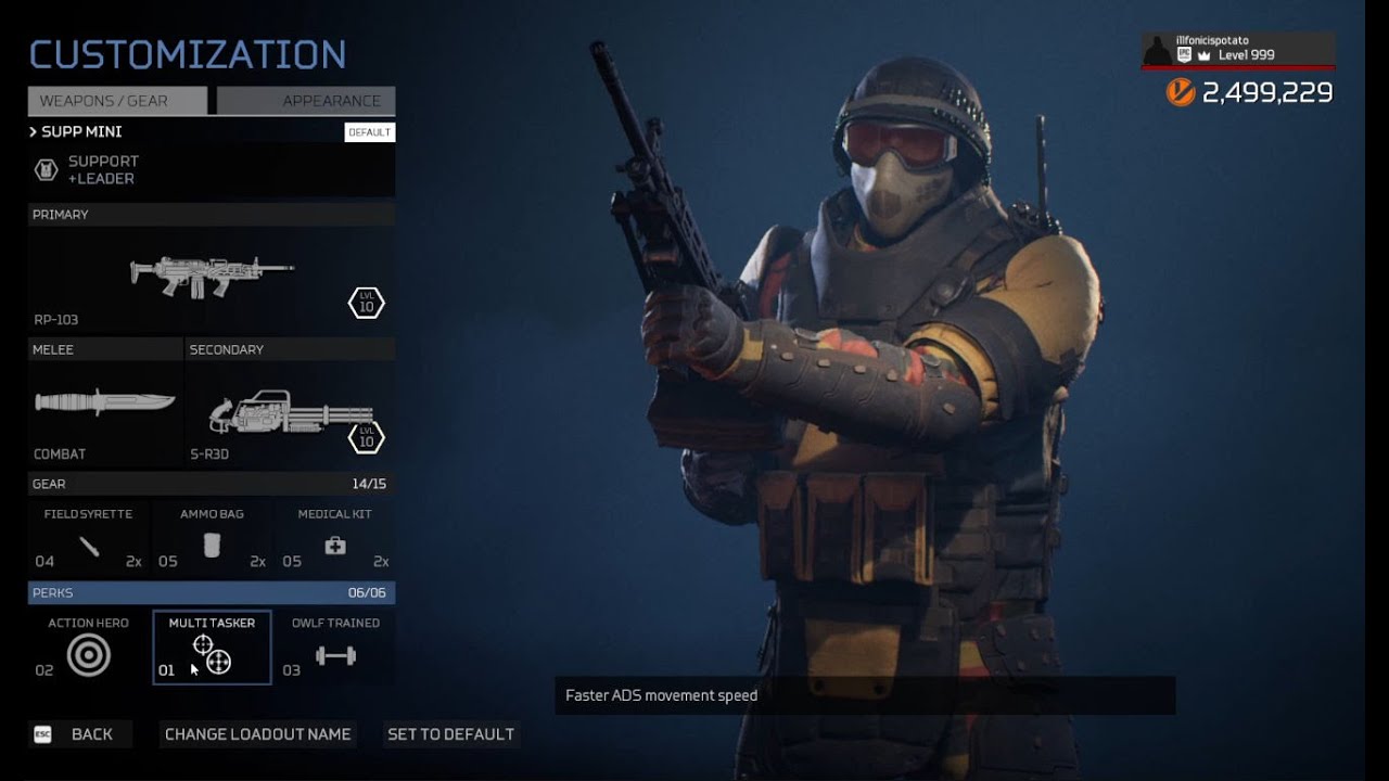 Heavy Weapons Specialist Support SUBSCRIBER REQUEST BUILD by @coled501 on Predator Hunting Grounds