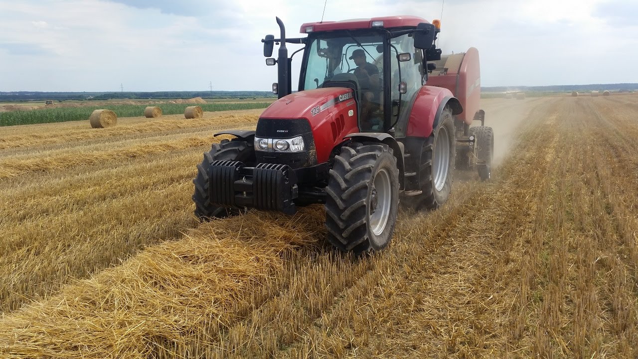 Prasowanie Słomy 2015 ☆Case Maxxum 125☆Case RB 455☆HD1080p☆