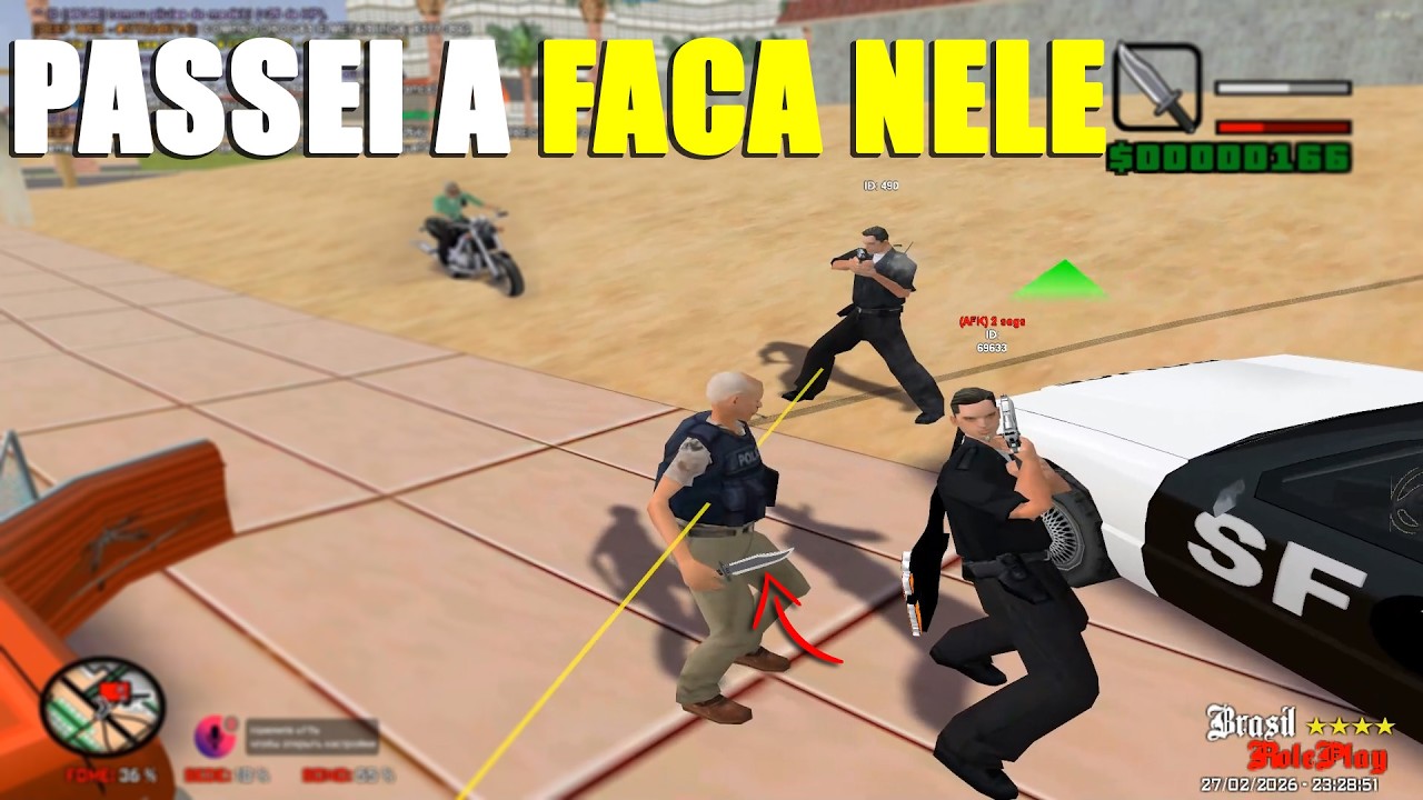 ME DERRUBOU E FUI ATR&Aacute;S DELE NO BRASIL ROLEPLAY - GTA SAMP RP