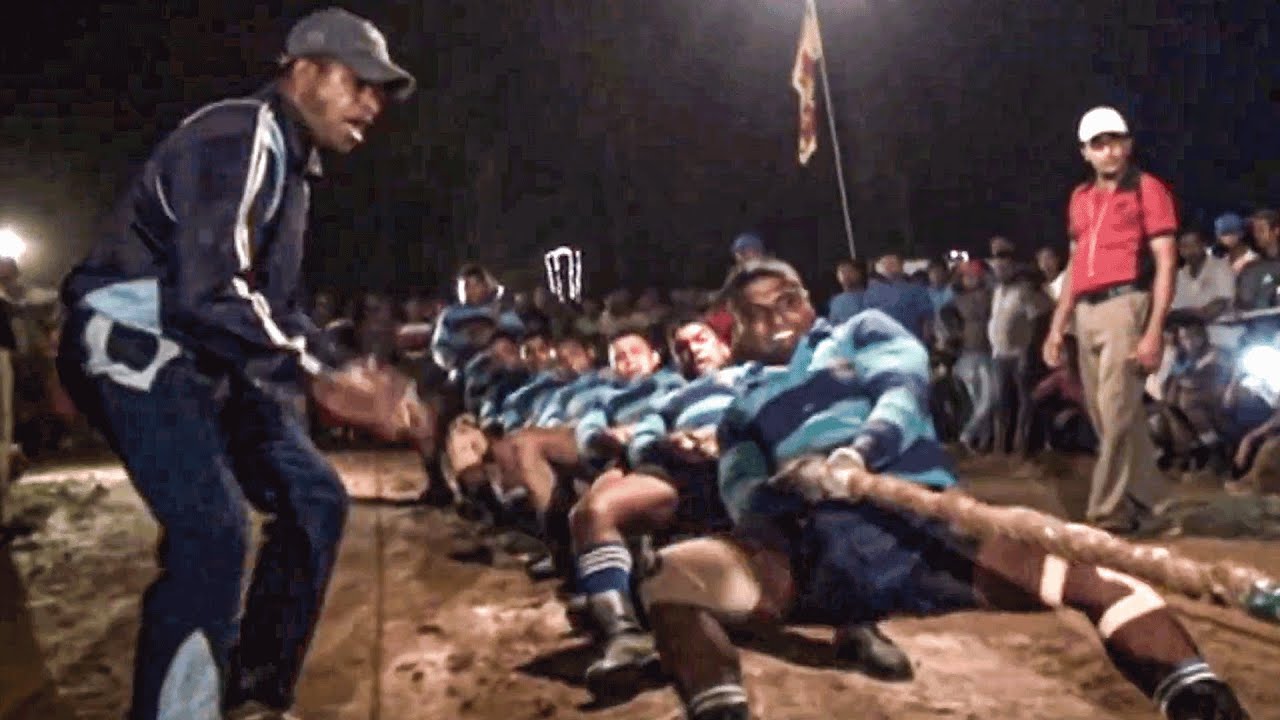 Epic Night Showdown: Sri Lanka Army vs Air Force Tug of War Battle! 640KG